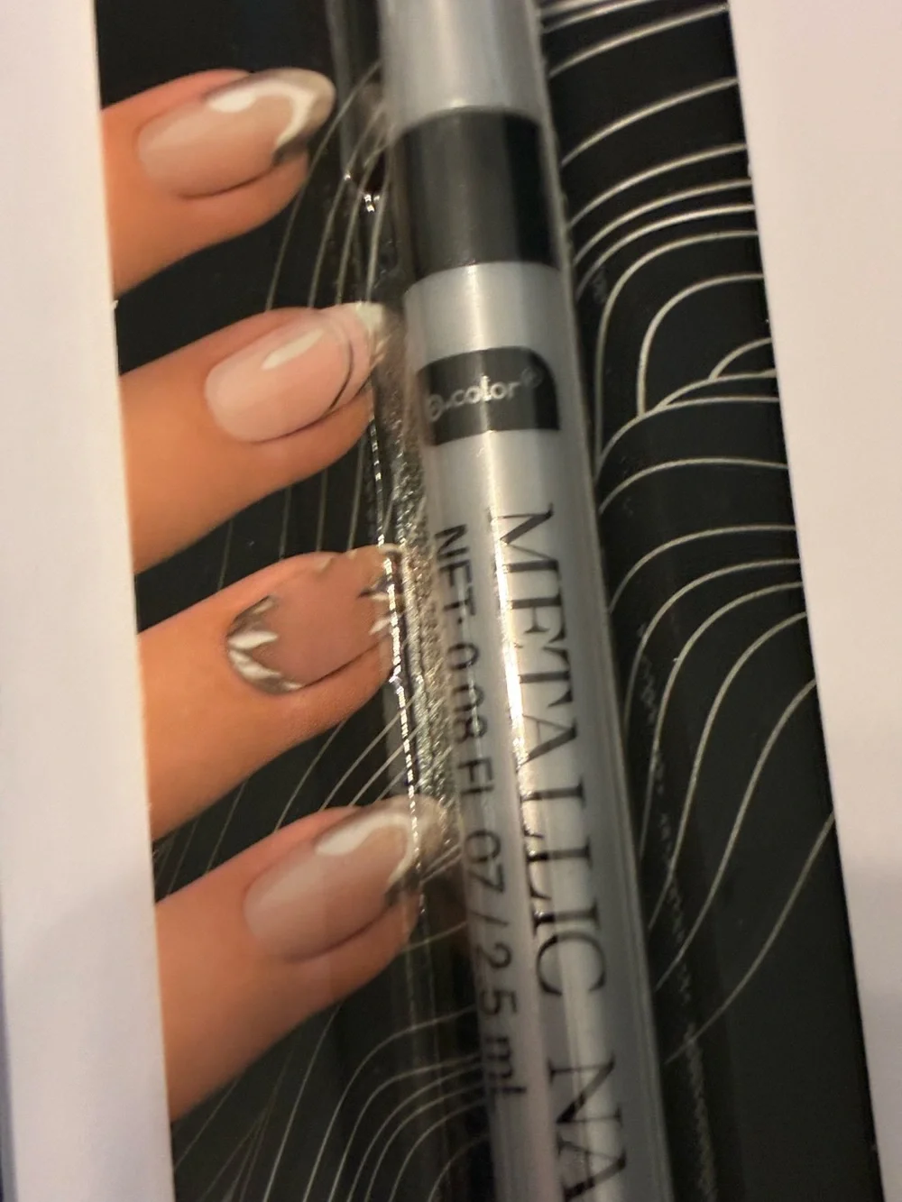b.Pure Crystals Cuticle Oil & Metallic Nail pens  bundle